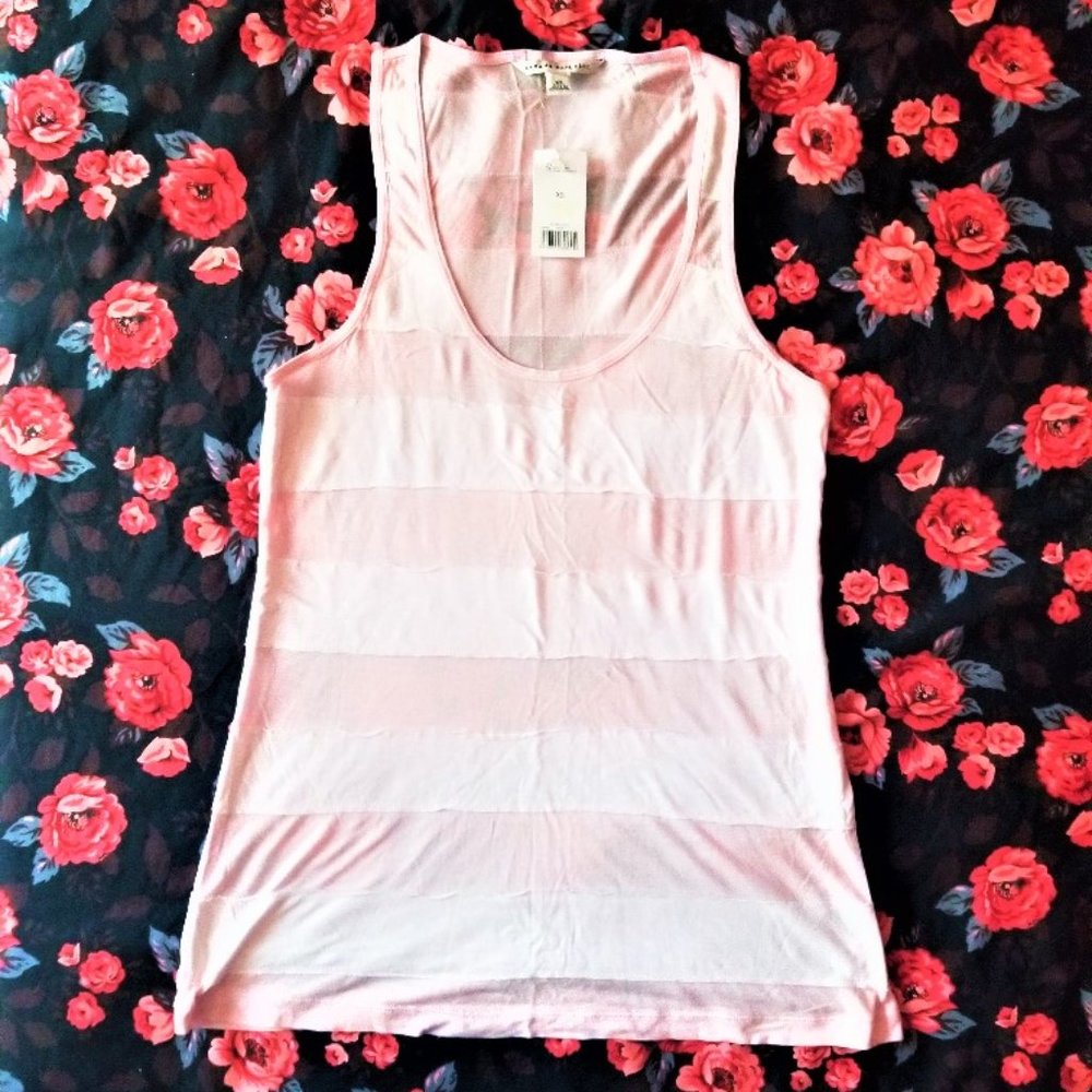 Banana Republic pink/white striped  tank, XS
